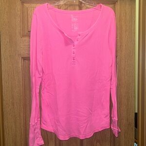 Gap, Pink, waffle henley size L